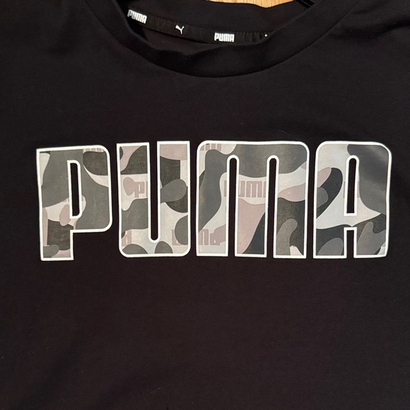 PUMA Rebel Camo Fill Men's Black Short Sleeve Tee Size Large - Picture 3 of 5